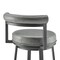 Armen Living Neura Swivel Counter or Bar Stool in Black Finish with Gray Faux Leather 840254333482 - alternate 7